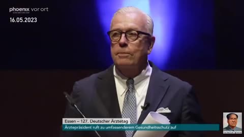 KLAUS REINHARDT, Präsident, Bundesärztekammer - 127. Deutscher Ärztetag, Essen, 16 05 2023, TOP REDE