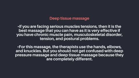 Best Deep tissue massage therapy