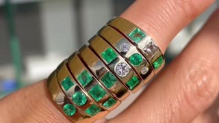 Shop Stackable Diamond & emerald Wedding Engagement Bridal Bands and Rings