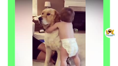 Dogs & Kids —Cute Baby Kids Playing With Dogs Compilation - Baby Pets