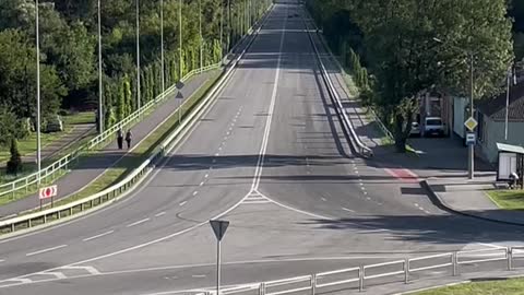 This is the highway that Russian tanks were in March