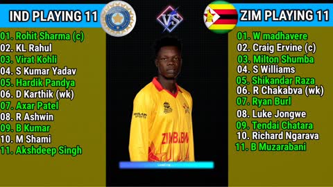 India vs Zimbabwe Playing 11 Comparison T20 World Cup 2022 IND vs ZIM 42nd Match Playing 11