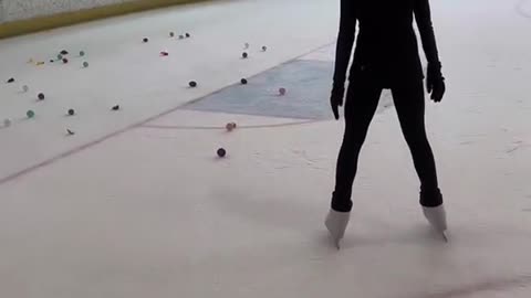I love using toys on ice when I teach Tiny Tots how to skate!