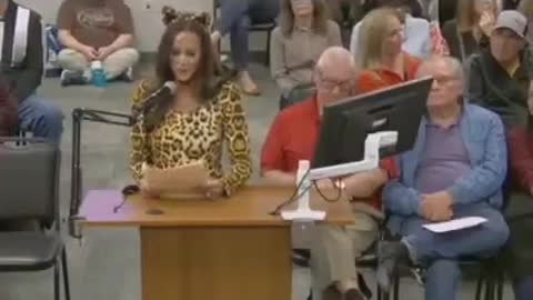 Mom in a Cat Costume Gives Speech to School Board