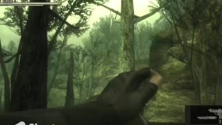 Metal gear solid 3 snake eater sneaking up on the end