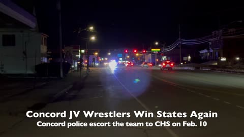 Concord Police Escort JV Wrestlers Through The City