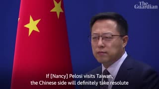 China warns its military will 'not sit idly by' if Nancy Pelosi visits Taiwan