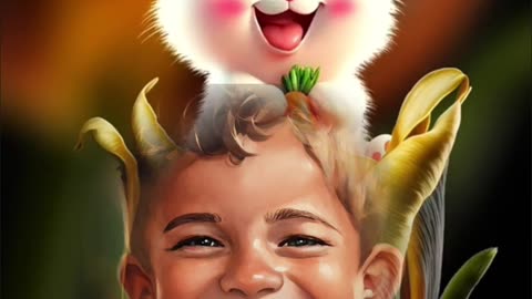 Funny bunny 🐰 🐇 nice and cute #kids video #viralvideo #trendingshorts #youtubeusa #rayan