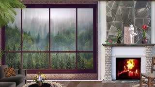 luxury home fireplace and best raindrop views