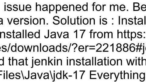Failed to find compatible Java Version Jenkins