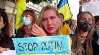 'Stop Putin': protesters around the world express fears