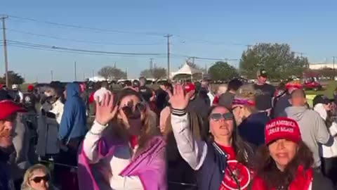 The Lines at Trumps Waco Texas rally are massive!