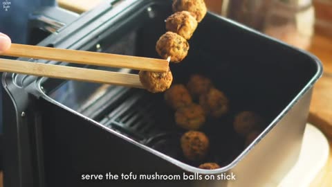 Tofu Mushroom Balls with Manong Sauce | Vegan and Vegetarian Tofu Mushroom Balls