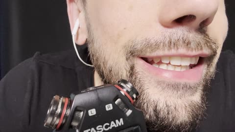 BEARD LICKNG * male mouth sounds * ASMR