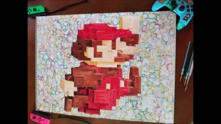 Super Mario Timelapse Painting || 8 Bit Version