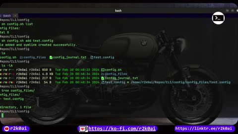 Shell script to manage dot files and config files