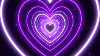 569. Heart Tunnel💜Purple Heart Heart Wallpaper Video