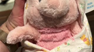 Disney Parks Baby Piglet in a Hoodie Pouch Blanket Plush Doll #shorts