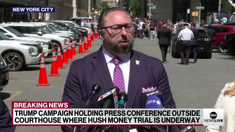 Trump aide holds press conference outside NYC courthouse