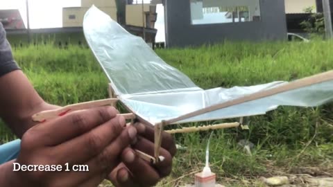 FLYING BIRD ORNITHOPTER MECHANISM RUBBER POWER