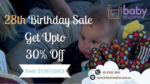28th Birthday Sale at Baby Kingdom: Exclusive deals on your favorite brands!