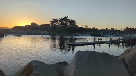 Sunset at Santa Cruz Harbor