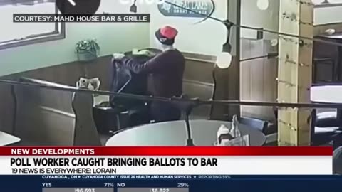 CAUGHT ON CAMERA Blank ballots brought into Lorain County, Ohio bar day before election