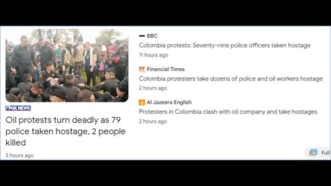 Proteste in Colombia - Significato dei 79 poliziotti presi in ostaggio