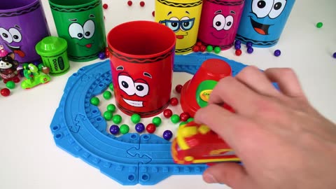 Best Toy Learning Video for Toddlers and Kids Learn Colors with Surprise Crayons!
