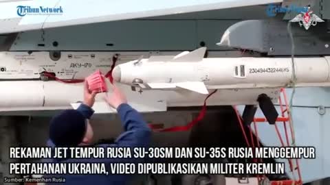 Jet Tempur Su-30SM dan Su-35S Rusia Sergap Pesawat dan Pertahanan Ukraina