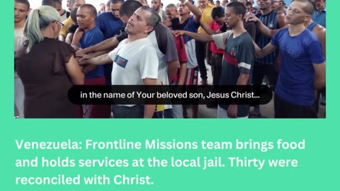 Venezuela: Frontline Missions team holds services at the local jail
