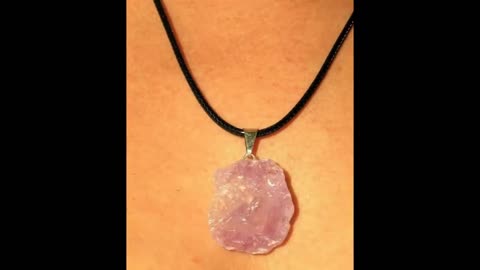 Amethyst Crystal Necklace Pendant Rough Facet Brazilian 35mm Raw