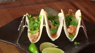 Jicama spicy lobster street taco recipe