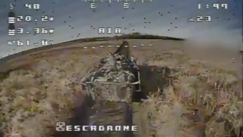 RPG Drone Smashes into Overloaded Russian APC
