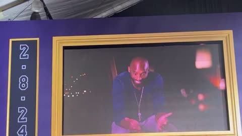 Kobe Bryant statue ceremony video tribute featuring some of the moments of his career.