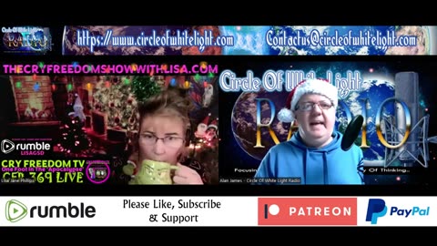 WWW.THECRYFREEDOMSHOWWITHLISA.COM A Christmas Chat with Alan ❄️🎅🎄🥳