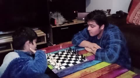Playing chess against my brother