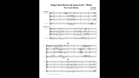 J.S. Bach – Motet: “Singet dem Herrn ein neues Lied”, Part 2 (Double Clarinet Choir)