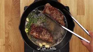 Garlic Butter Steak & Creamy Mushroom Sauce