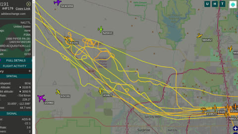 N4177L - Aeroguard - Mormon Mafia from Skywest Utah - gang warfare over Morristown AZ