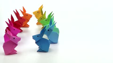 Very Simple Origami Rabbit (easy - single sheet)