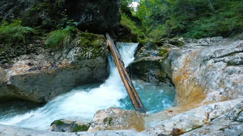 beautiful waterfall .