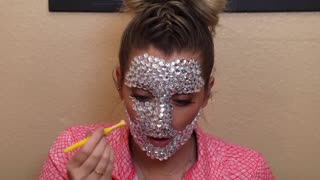 A Full Face Of Rhinestones