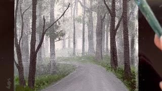 Paint-tober Day 9- Misty Forest