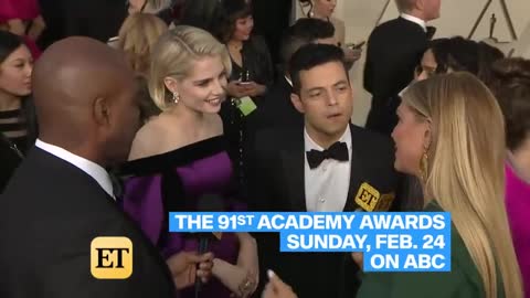 Oscars 2019 Rami Malek Gushes Over Working With 'Talented, Powerful' Girlfriend (Exclusive)