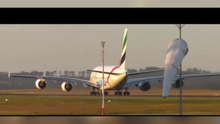 5 big planes Taking off very close up