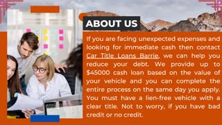 Get Quick money with Car Title Loans Barrie at the lowest interest rate