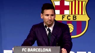 Soccer icon Messi in tears over leaving Barcelona