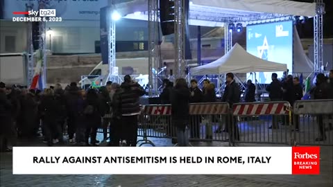 Rally Against Antisemitism Held In Rome, Italy