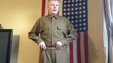 WWII US army enlisted overseas dress uniform.